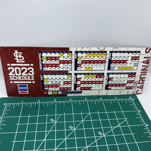 2023 Promo Shelter Insurance Magnet Schedule ST. Louis Cardinals‎ vs Braves MLB - Picture 4 of 5